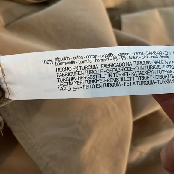 Zara 100% cotton oversized camel Button Down Shirt size XS - Picture 13 of 13